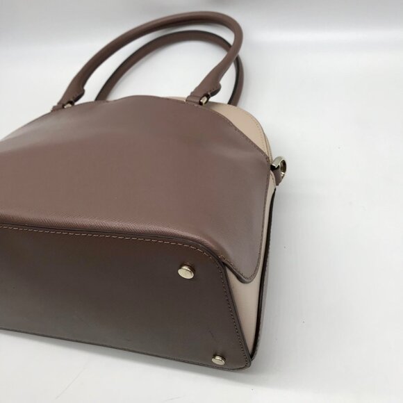 Kate Spade Neutral Colorblock Leather Payton Dome Satchel - Picture 6 of 10